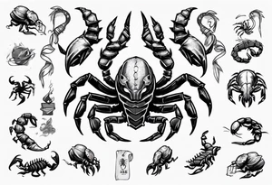 scorpion graduating in 2023 for game development and game design tattoo idea