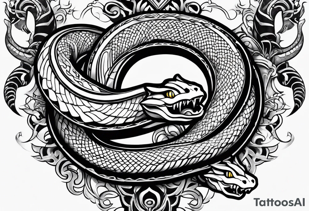 Passive snake tattoo idea