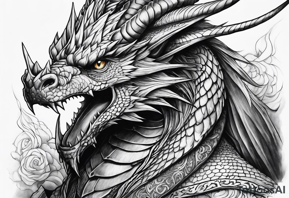 Wizard dragon tattoo idea
