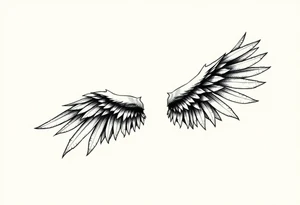 Long Angelwings tattoo idea