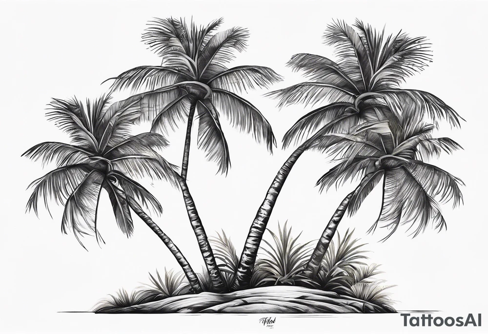 tall single quindio wax palm tattoo idea