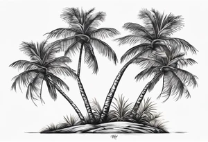 tall single quindio wax palm tattoo idea