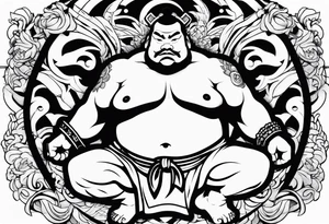sumo wrestler tattoo idea