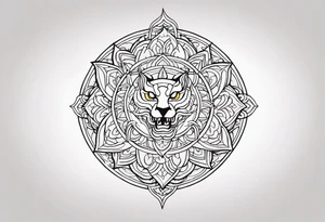 Dragon outside Mandala tattoo idea