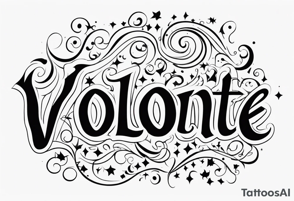 WORD VOLONTÉ IN TATOO tattoo idea