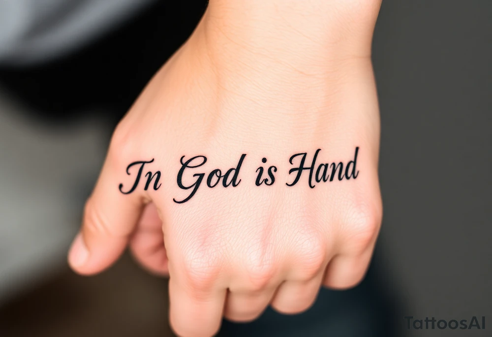 "In God's Hand" tattoo idea