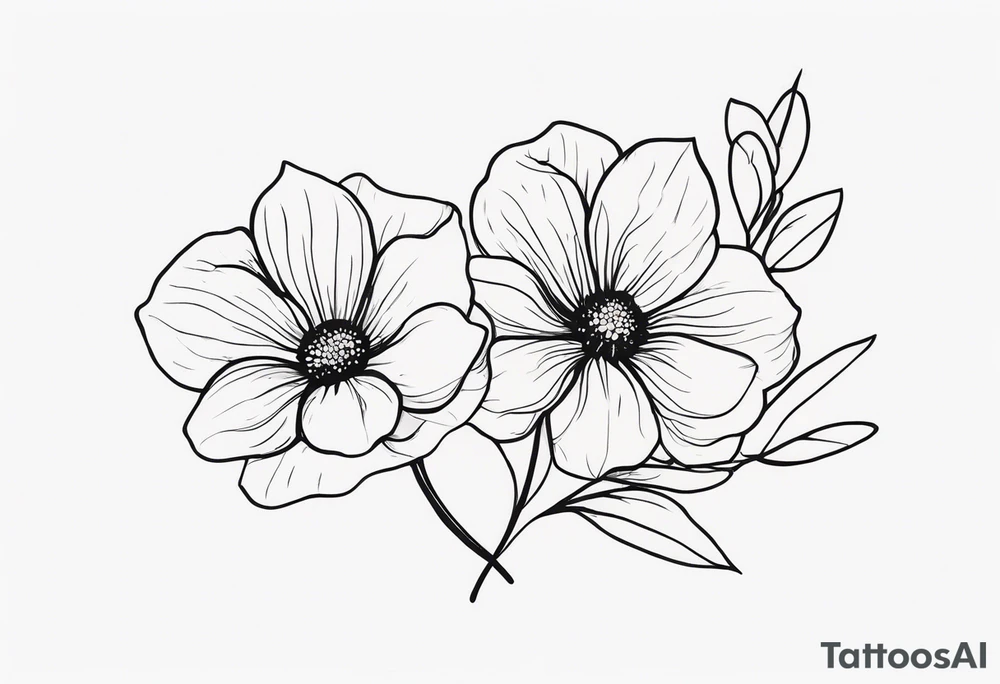 Two flowers tattoo idea