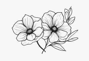 Two flowers tattoo idea