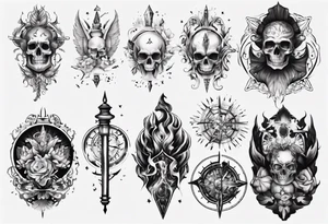 Light and dark sleeve tattoo idea