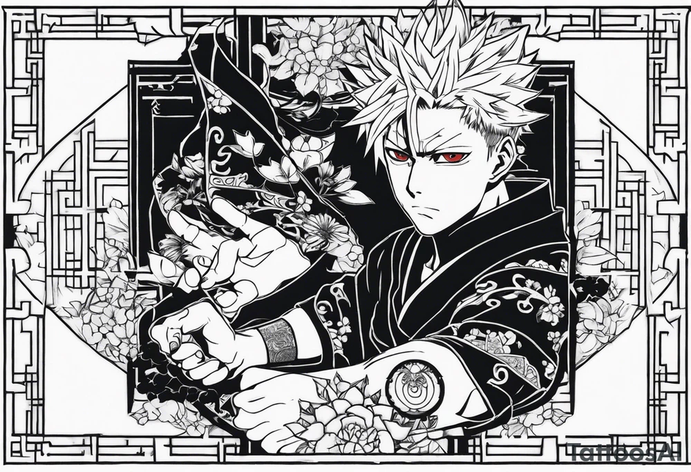 Sukuna Jujutsu Kaisen tattoo idea