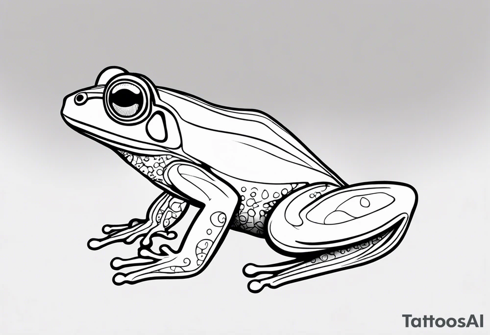a psychedelic frog tattoo idea