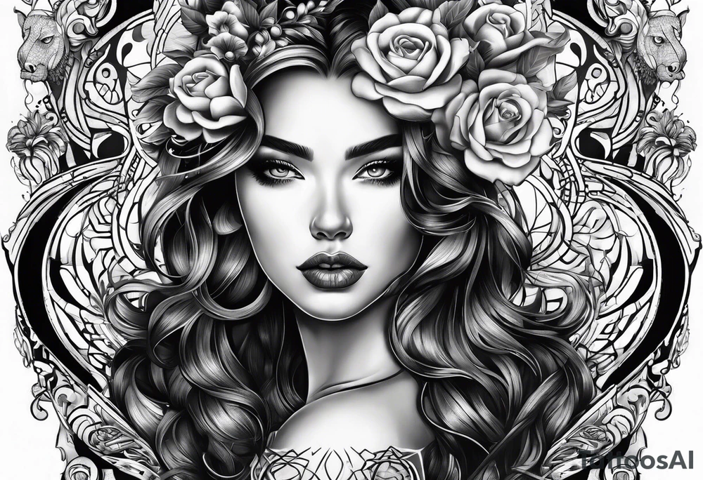 discipline and consistency surrounded by a face withawt tattoo idea