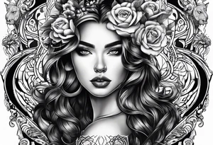 discipline and consistency surrounded by a face withawt tattoo idea