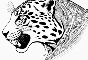 Side view of Jaguar tattoo idea