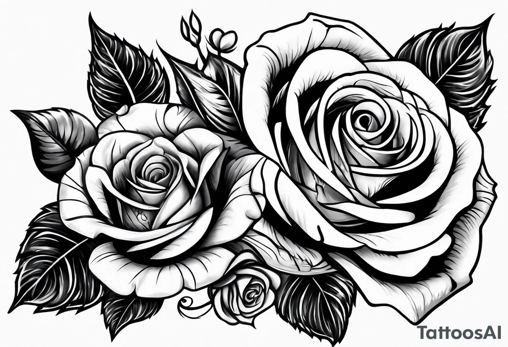 money with roses tattoo idea