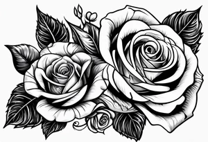 money with roses tattoo idea