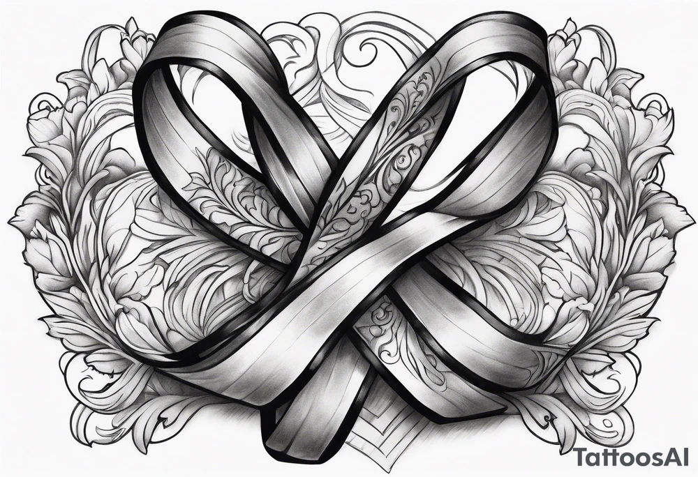 Prostate cancer ribbon tattoo idea