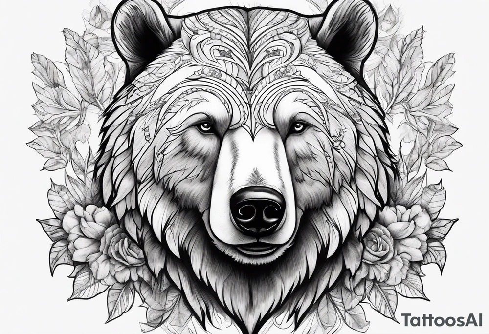 white bear tattoo idea
