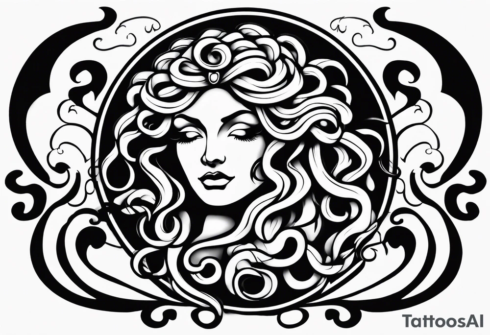 Simple Medusa tattoo idea