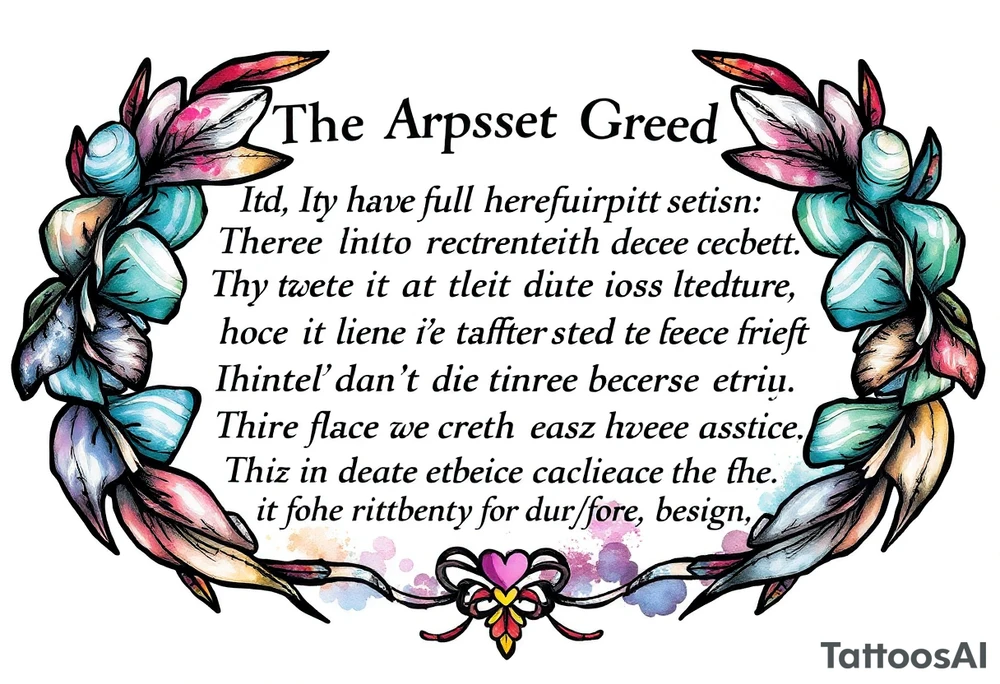 The Apostles Creed tattoo idea