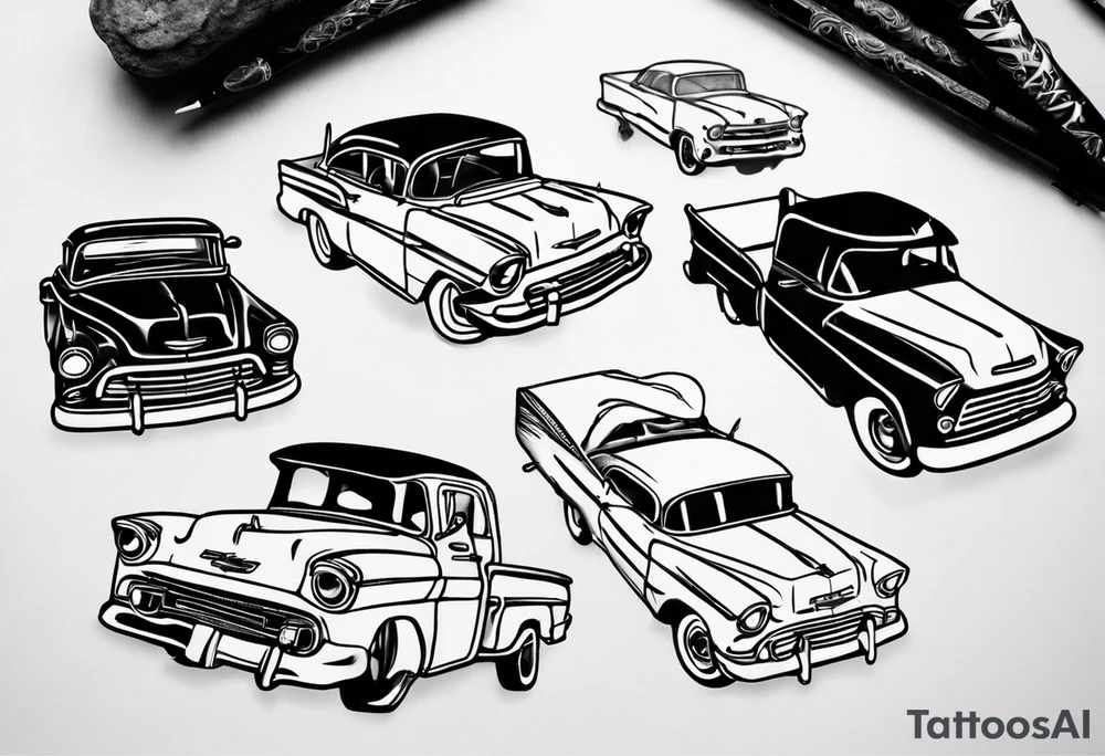 vintage chevy tattoo idea