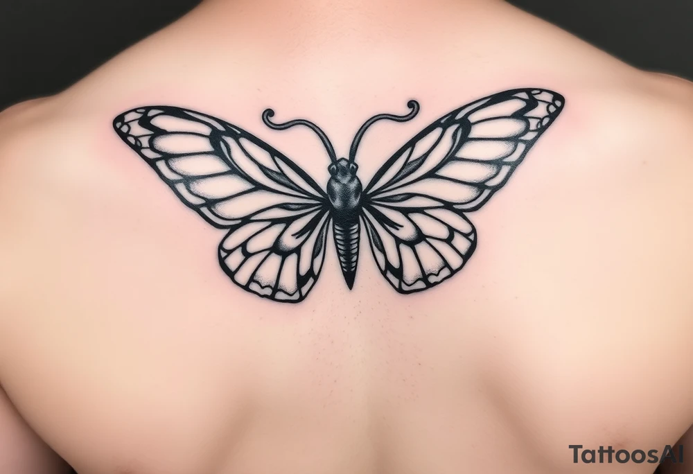 aries zodiac sign turned into a butterfly with the names terri and justo incorporated. add cat reference too tattoo idea