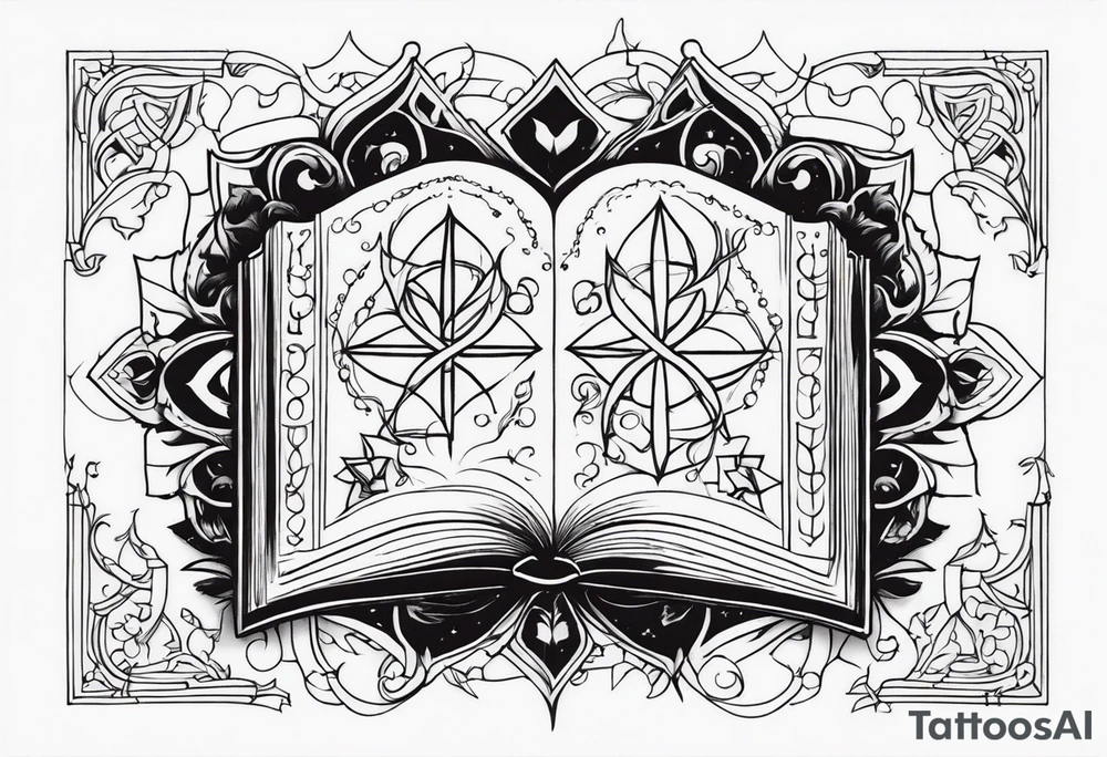 spell book tattoo idea