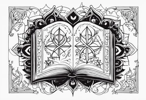 spell book tattoo idea