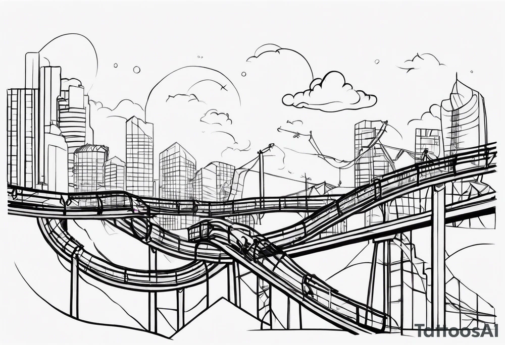 life is a rollercoaster tattoo idea
