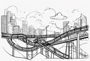 life is a rollercoaster tattoo idea