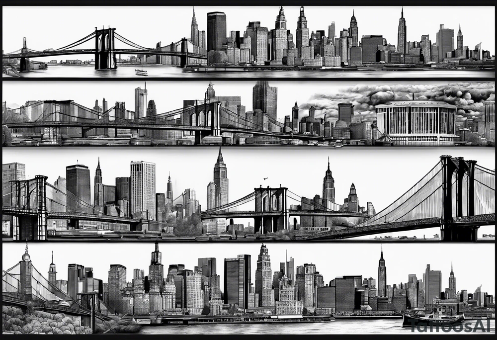 Brooklyn skyline tattoo idea