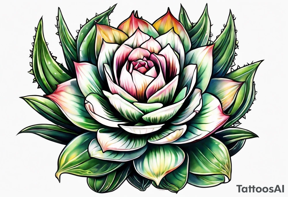 Uma fenix com cactos tattoo idea