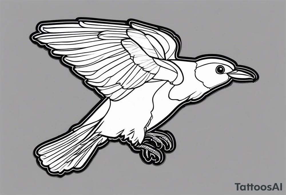 alpine chough flying tattoo idea