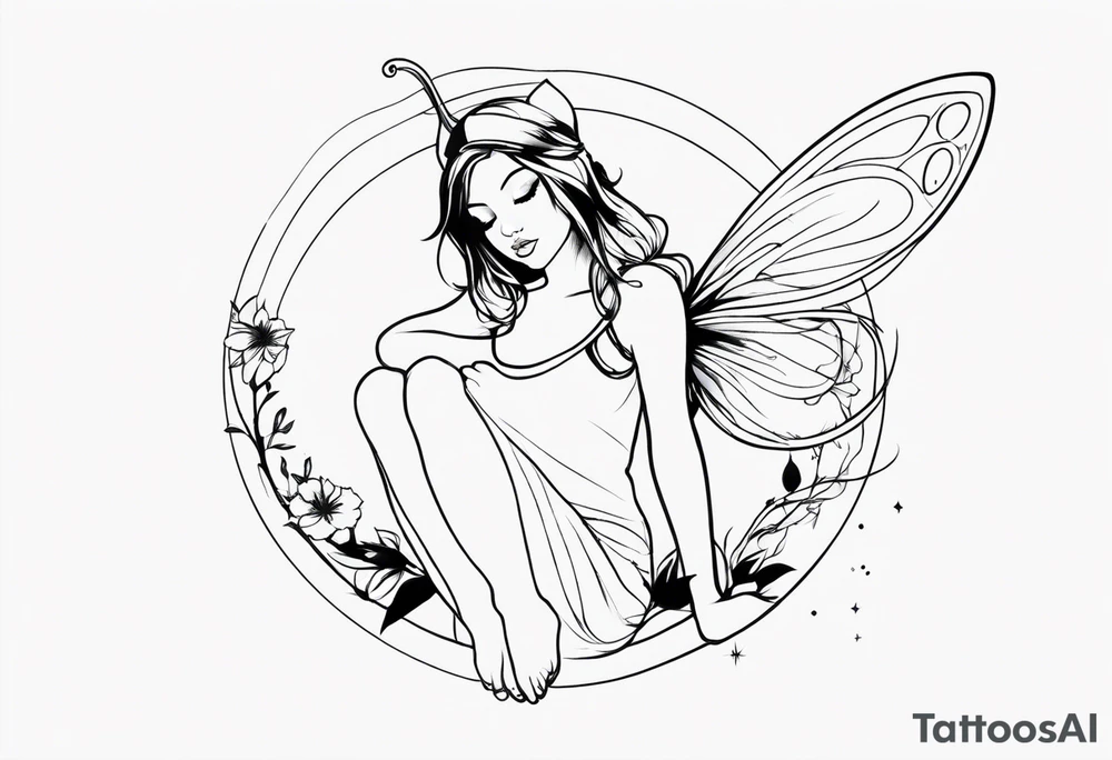 Fairy with the word miate tattoo idea