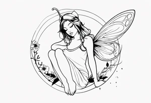 Fairy with the word miate tattoo idea