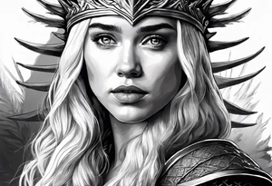 game of thrones daenerys drawn as by tim burotn tattoo idea