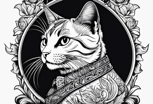 carpentry sleeve, cat tattoo idea