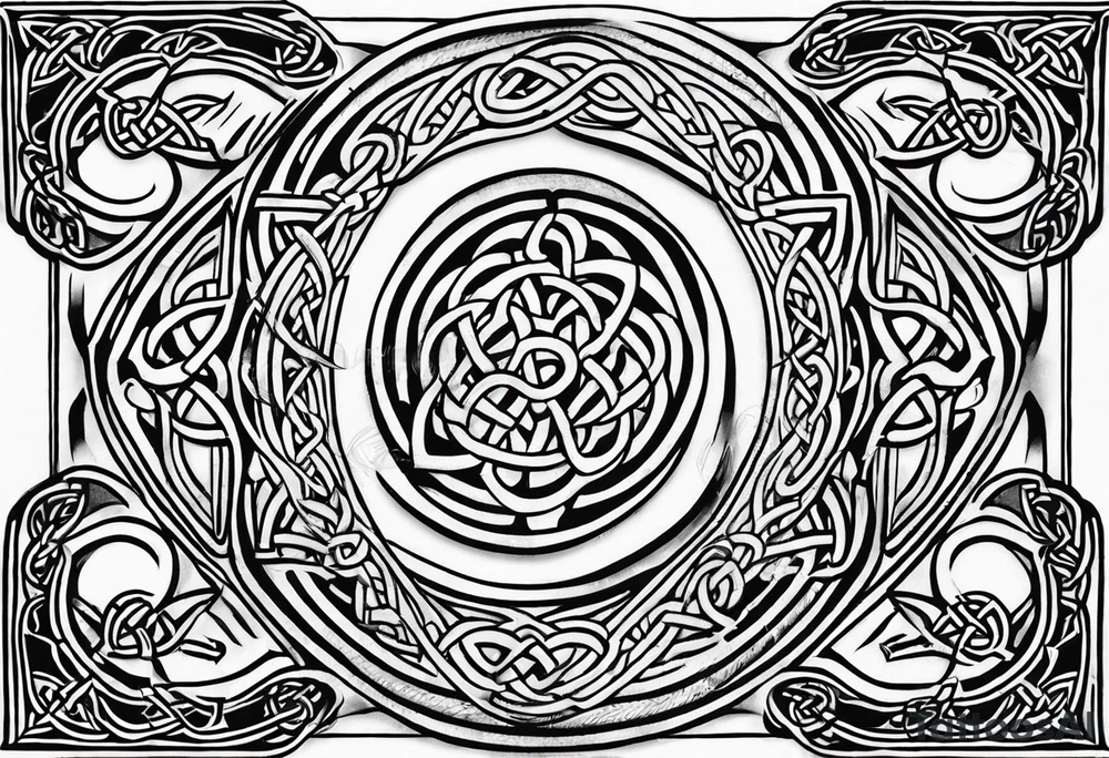 celtic knot music tattoo idea