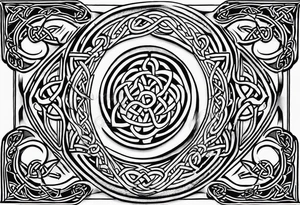celtic knot music tattoo idea