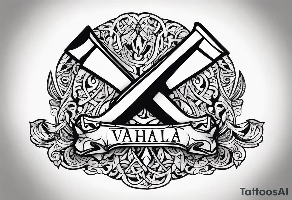 Valhalla axe tattoo idea