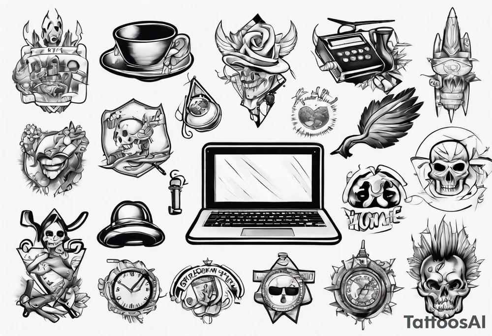 working from home tattoo idea