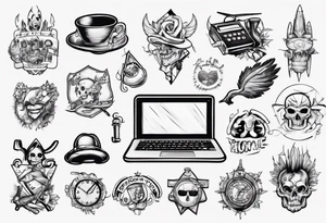 working from home tattoo idea