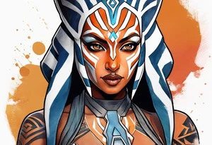 Ahsoka with big boobs tattoo idea