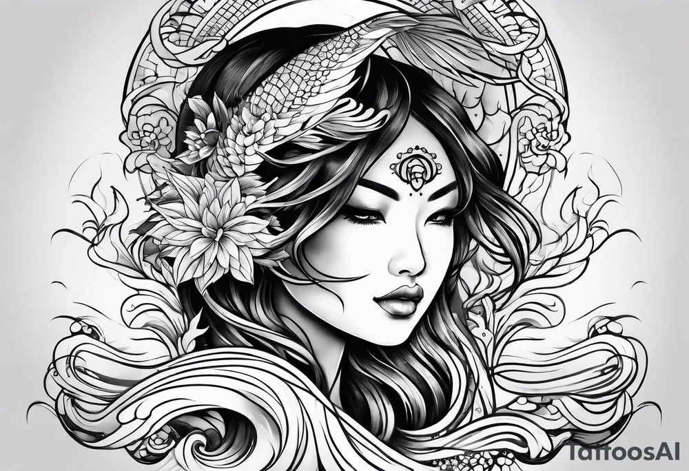 water flowing tattoo idea