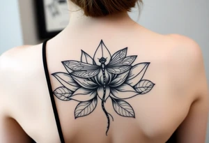 Lotus with dragonfly tattoo idea