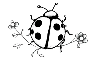 Cute ladybug tattoo idea