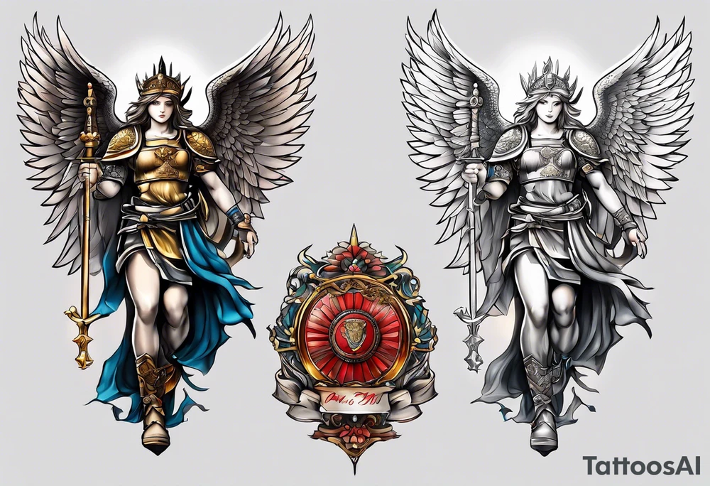 st michael tattoo idea