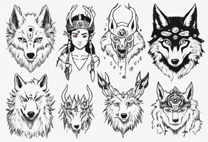 Princess mononoke tattoo idea
