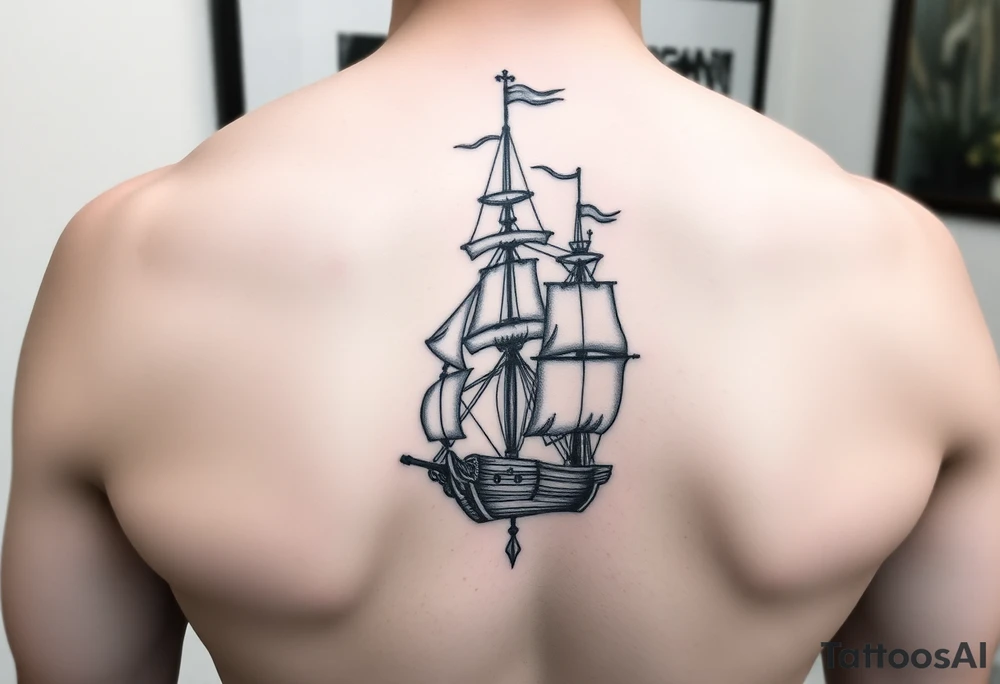Queen Anne's Revenge tattoo idea