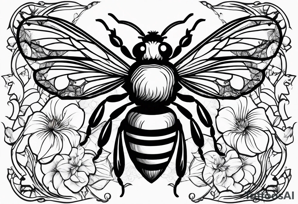 a bee tattoo idea